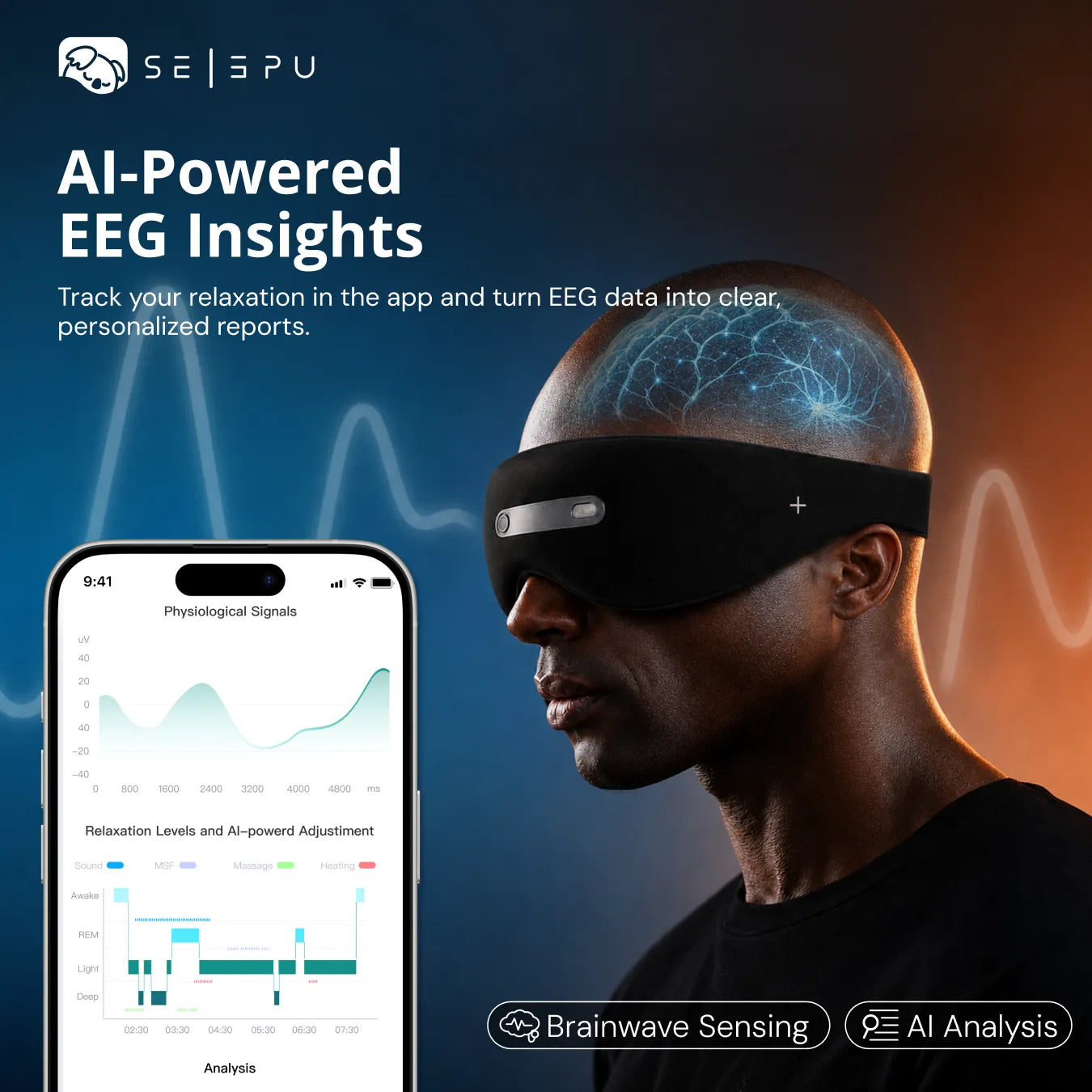 Selepu AI-Powered Neuro Sleep Mask